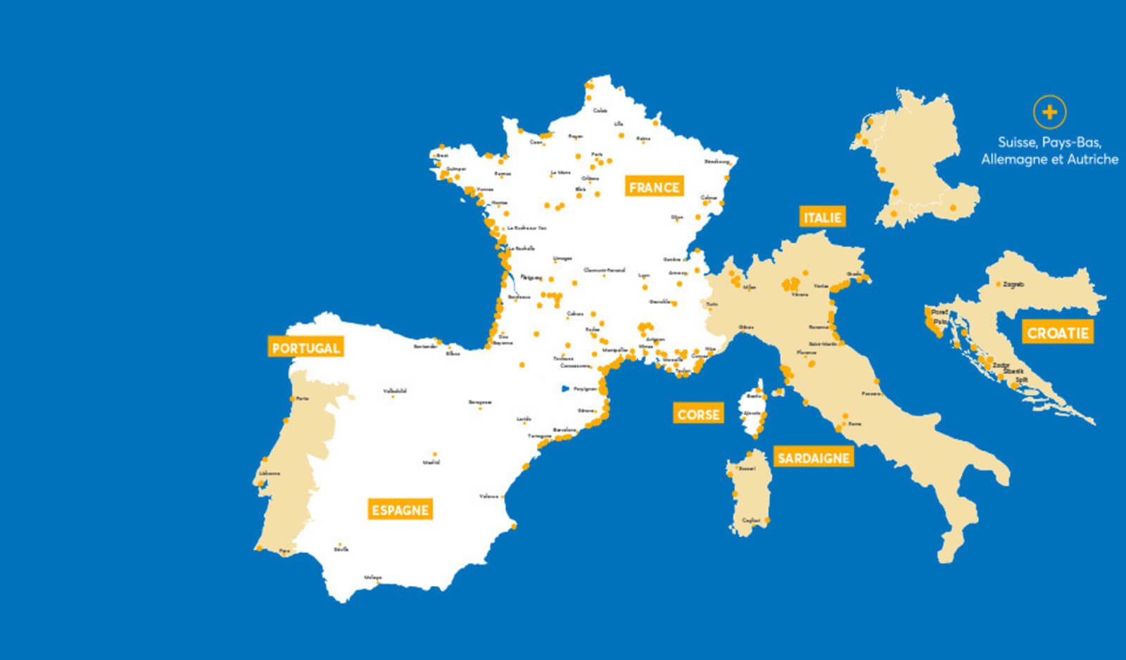 400 destinations en France et en Europe