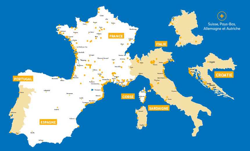 400 destinations en France et en Europe